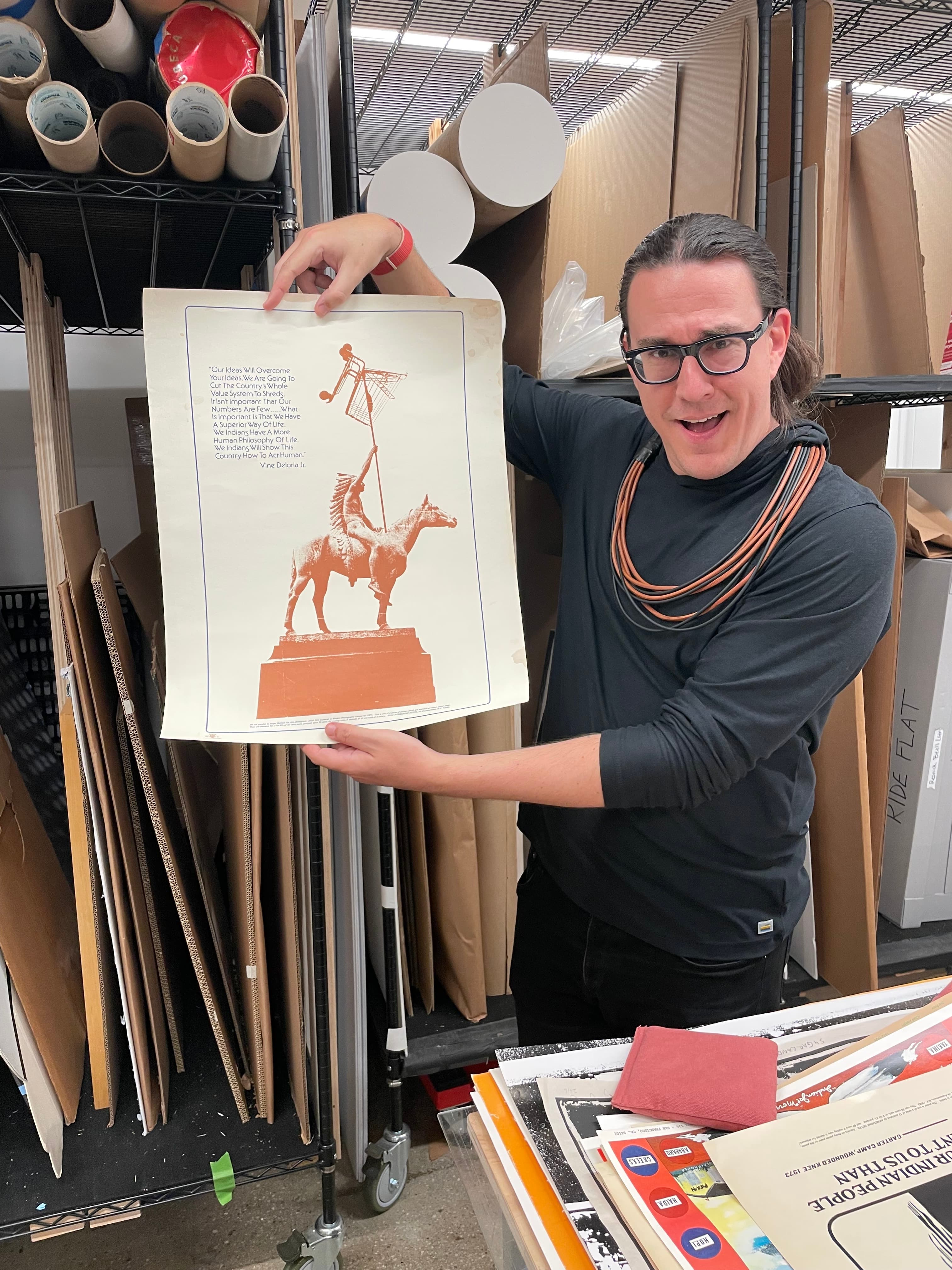 Brian Johnson with print